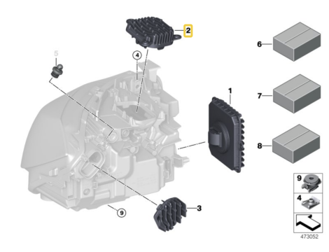 2X NEUE OE LED TAGFAHRLICHT STEUERGERÄT MODUL BMW 3' F34 GT LCI 63117493236 , 63117493235 - 4